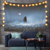 Lofaris Dove And Astronaut Novelty Galaxy Family Wall Tapestry